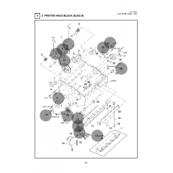 Vue éclatée Imprimante B-852R Bloc Tête